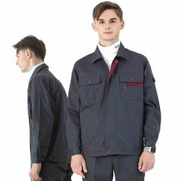 welding Suit Men Women Working Clothing Lg-sleeves Wear-resistant Coverall Suit Loose Mechanical Auto Repair Workshop Uniforms P4xd#