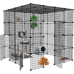 Cat Carriers Large Cage Indoor Enclosure Playpen Metal Wire Kennels Crate Outdoor Enclosures For Kitten Ferret House Cats Bird
