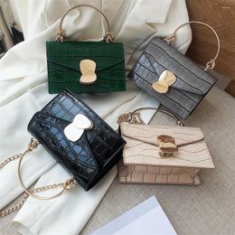 Shoulder Bags Women Leather Handbags Chain Solid PU Stone Mini Purse Woman Messenger Purses And Small Female