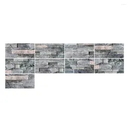 Wall Stickers 9pcs Removable Mosaic Bricks Bathroom Kitchen Sticker Easy Clean Simulation DIY Modern Restaurant Self Adhesive Tile Stair