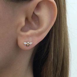 Stud Earrings Dainty Bee For Women Silver Color/Gold Color Funny Daily Wear Ear Piercing Teen's Jewelry Dropship