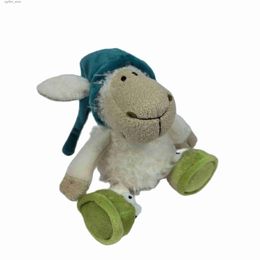 Stuffed Plush Animals 25-80cm Pyjamas nightcap Sheep Plush Doll Animal Doll Soft Cotton stuffed doll Home Soft Toys Sleeping Mate Stuffed Plush Toys240327