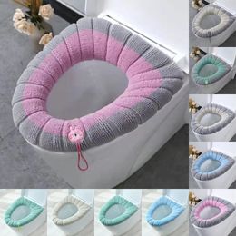 Toilet Seat Covers Universal Mat Cover Bathroom Pad Cushion With Handle Thicker Soft Washable Closestool Warmer Accessories