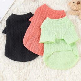 Dog Apparel Small Pullover Sweater Cozy Pet Clothes Comfortable Fit Cat Solid Color Lightweight Winter For Autumn