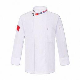 unisex Chef Jacket Short Sleeve Black Cook Coat Men Women Chinese Restaurant Waiter Uniform White Bakery Wear C14G#