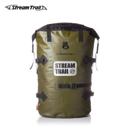 Bags Stream Trail Waterproof Bag Outdoor Drytank 60L Backpack Dry Bag Water Resistant Daypack Heavy Duty RollTop Closure Padded Back