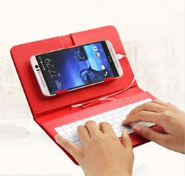 Flip PU Leather Phone Case with kistand OTG Stylish USB Keyboard Durable Stand Cover for Android Phone samsung HTC LG huawei6490495