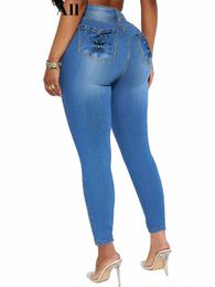 women's Plus Size Ruched Rainbow Patchwork Pencil Jeans Stretchy Skinny Patches Denim Pants r4tz#