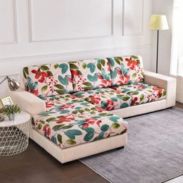 Chair Covers Floral Elastic Sofa Cover For Living Room Solid Color Furniture Protector Cushion Slipcover Removable Couch
