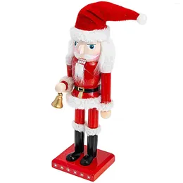 Decorative Figurines Christmas Santa Claus Nutcracker Holiday Wood Figure Home Decor Decorations