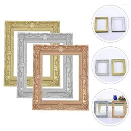 Frames 3 Pcs Miniature Po Frame House Picture Resin Micro Landscape Decors