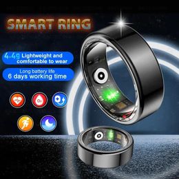 SMART RING Män Kvinnor Hjärtfrekvens Blod Syre Sleep Health Monitor Fitness IP68 Waterproof Sport Activity Tracker Finger Ring 240327