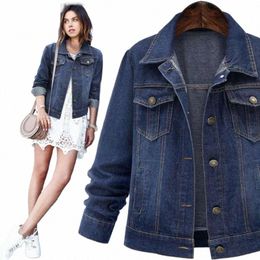 2023 New Cowboy Jacket Women's Autumn And Winter Style Outer Denim Coat Female 5XL Student Jeans Outwear Ladies A172 N1Em#