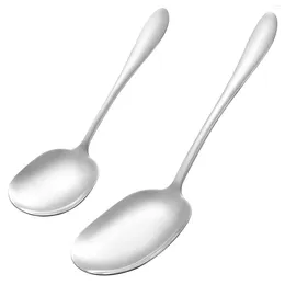 Spoons ONZON 2pcs Kitchen Scoops Stainless Steel Rice Serving Soup Western Dish