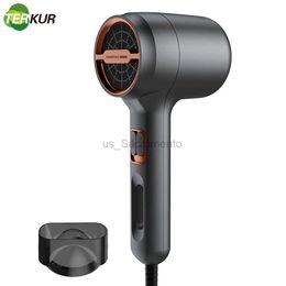 Hair Dryers 800W Ionic Hair Dryer Hot and Cold Strong Wind Powerful New Professional Salon Blower 6 Gears with Air Collecting Nozzle as Gift 240329