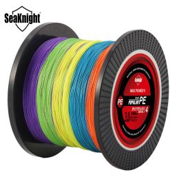 Lines SeaKnight New Colourful 4 Strands Braided Fishing Line Multifilament 300M 500M 1000M PE Line Saltwater Fishing Tackle