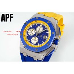 Alloy APS SUPERCLONE Men's 44Mm The Watch Factory 26400 Movement Time Chronograph Designers Steel Automatic Mechanical Series Titanium 405 montredeluxe