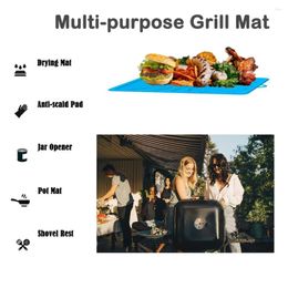 Tools Anti-scald Silicone Mat Heat-resistant For Outdoor Bbq Griddle Oil Drain Anti-slip Kitchen Counter Prep Tray