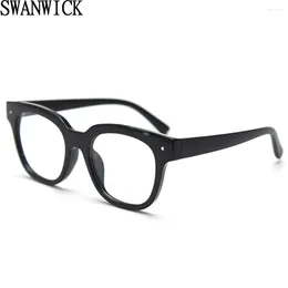 Sunglasses Frames Swanwick Square Glasses For Women Clear Lens Retro Eyeglasses Men TR90 Female Unisex Green Transaprent High Quality