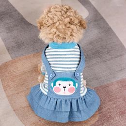 Dog Apparel Pet Clothing Dress Denim Jeans Skirt Cat Puppy Costume Yorkies Pomeranian Poodle Bichon Schnauzer Clothes Outfit