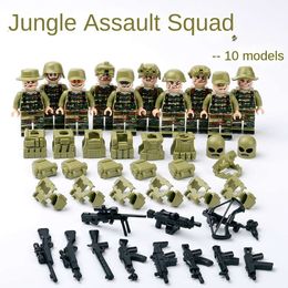 Elite Warrior Joint Mobility Building Blocks Military Jungle Special Forces Soldiers Police Officers And Figurine Assembly Toys