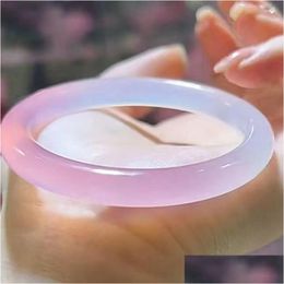 Bangle Natural M Jadeite Tip Light Pink Certified Jade Bangles Women Fine Jewelry Burma Jades For Girlfriend Mom Gifts Drop Delivery B Otvgr