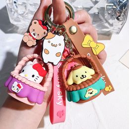 Designer keychain for men accessories One Piece Key chain rings Luffy Seven Wuhai Essolon Key chain cartoon figure backpack car keychain pendant 01