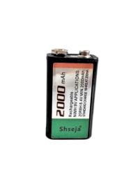 SHSEJA 9V 6F22 2000mAh NI-MH Rechargeable Battery + 9V High Current Smart Charger Free Shipping