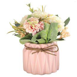 Decorative Flowers European-style Plant Pot Ceramic Potted Desktop For Home Decoration Party Bridal Baby Decor