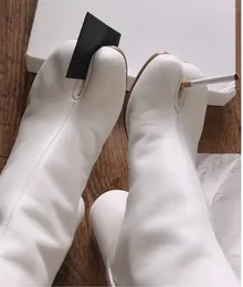Boots Brand Design Women Split Toe Ninja Tabi Pumps Ankle Girls High Heel Leather Shoes Woman Shallow Round Female