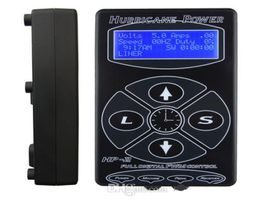 Whole Hurricane HP2 Black Tattoo Power Supply Digital LCD Display For Tattoo Machine Clip Cord Tattoo Kit Ship4880991