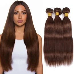 Brown Bundles Human Hair Light Brown Straight Bundles 4 Bundles Brazilian Straight Human Hair Unprocessed Brazilian Human Hair