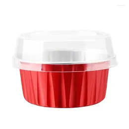 Baking Moulds Retail Dessert Cups With Lids Aluminum Foil Mini Cupcake Liners Muffin Disposable Holder