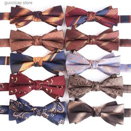Bow Ties NEW Men Bowtie Casual Striped Bow tie For Men Women Bow knot Adult Bow Ties Cravats Jacquard Party Bowties Y240329