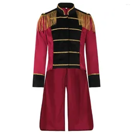 Men's Trench Coats Mediaeval Clothing Retro Stand-Up Collar Circus Performance Punk Snare Drum Men Gothic Outerwear