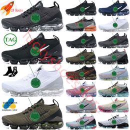 Women Mens Fly knits 3 Vapores Maxs Electric Green Blue Volt Track Red Yellow Laser Fuchsia low Running Shoes Flash Crimson Trainers Sneakers Black white Sport