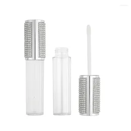 Storage Bottles Spot Diamond Lip Gloss Empty Tube Golden Glaze Refill Silver 5ml