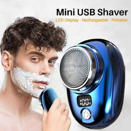 Electric Shavers USB Mini Shave Pocket Size Portable Electric Shaver Rechargeable Razor Men Mini Travel Electric Shaver Portable Pocket Razor 240329