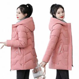new Winter fi Women Mid-Length Down Cott Jacket Korean Loose Thick Warm padded Coat female Hooded Parkas outerwear R013 w1iM#