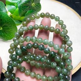 Link Bracelets 7MM Natural Green Apatite Bracelet Fashion Gemstone Crystal Jewelry Bangle For Women Healing Bohemia Holiday Gift 1pcs