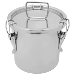 Storage Bottles Stainless Steel Sealed Bucket Water Small Kitchen Shelf Rack 201 Shelves For