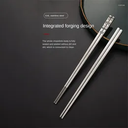 Chopsticks Non-slip High Temperature Resistance Not Easily Deformed Hollow Anti-scald 316 Stainless Steel Comfortable Grip
