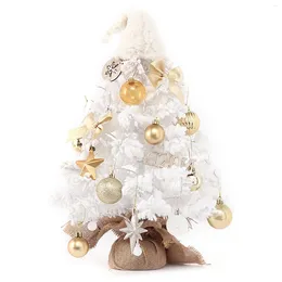Christmas Decorations Artificial Mini Tree With Hanging Ornaments Light Up For Home Kitchen Office Decoration