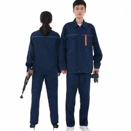 welding Suits Workwear Clothes Men Women Lg Sleeves Workmen Work Uniform Car Workshop Welding Suit Mechanical Working Overalls e9oa#