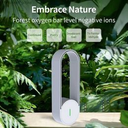 Air Purifiers Mini Air Purifier USB Plug-in Portable Negative Ion Generator Small USB Air Cleaner for Car Office Home Bedrooms Toilets GaragesY240329