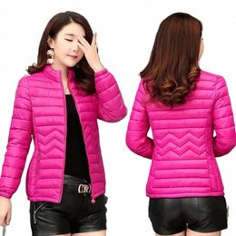 women Parkas Winter Jacket Down Cott Jacket Warm Korean Casual Lightweight Solid Colour Parka 2023 New Female Snow Coat Outwear K8cx#