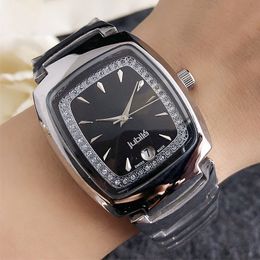 Rad 2024 Fashion Brand wrist watch for women Square Luxury Lady Girl style Steel Crystals AA Bracelet band quartz watches Free shipping