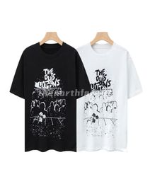 Luxury Fashion Brand Mens T Shirt Concert Letter Print Short Sleeve Round Neck Summer Loose TShirt Top Black White3732952