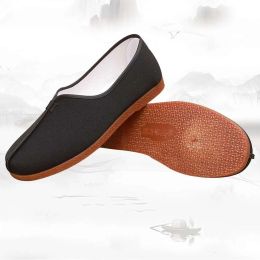 Yunpeng Herren-Kung-Fu-Schuhe aus traditionellem chinesischen alten Peking, rutschfeste TPR-Sohle, Kampfsport-Tai-Chi-Schuhe, Schwarz