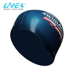 LANE4 Kids Swimming Caps Long Hair Pool Accessories Waterproof Durable Silicone Lightweight MJ093